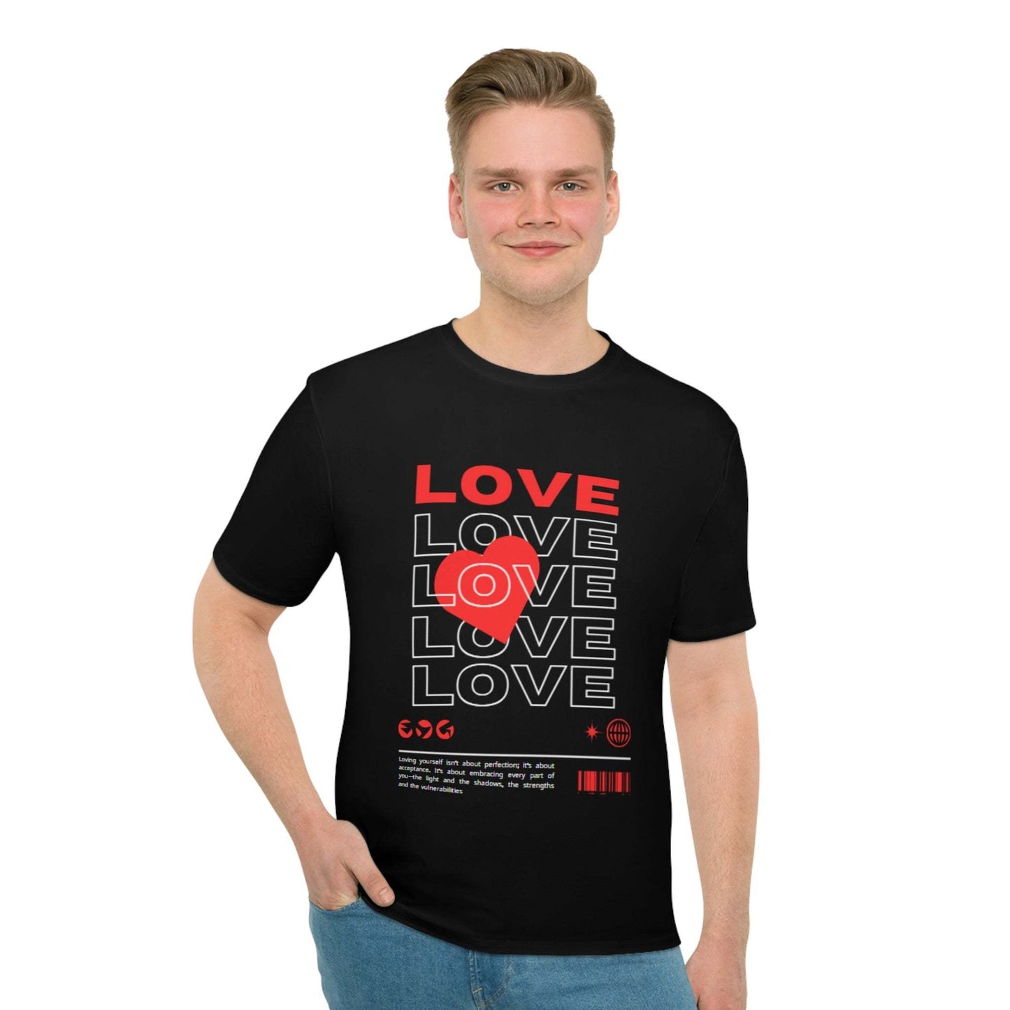 Love Design Men's Loose T-shirt (AOP)